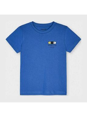 Size 7 Toddler Boys Mayoral Blue Graphic Kids Tee